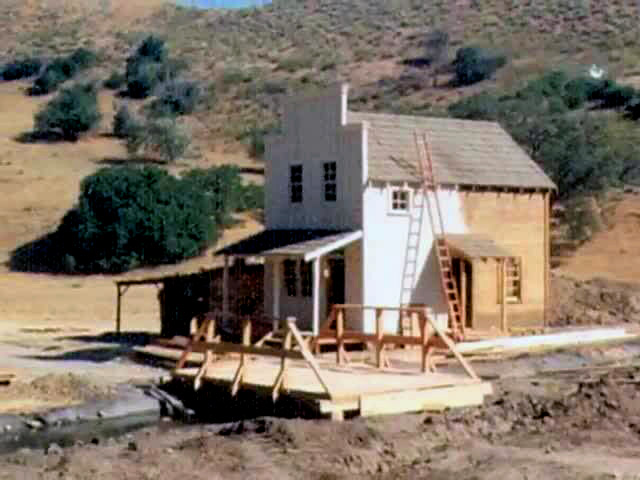 The post office being built