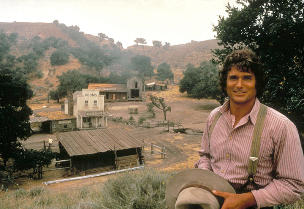 Michael Landon overlooking the Simi Valley location in the early days