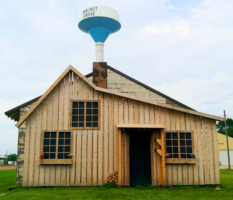Mock cabin at the Laura Ingalls Wilder Museum, Walnut Grove, Minnesota