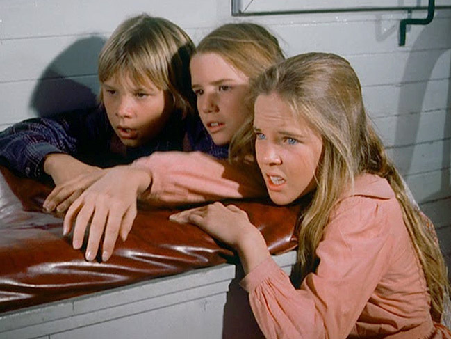 Carl, Laura and Mary in "The Runaway Caboose"