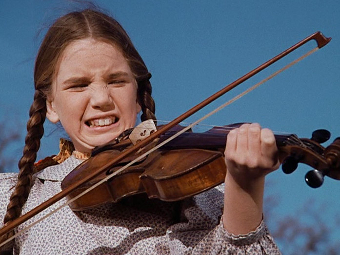 Laura on the fiddle ("Soldier's Return")
