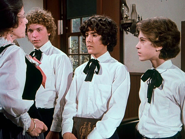 The students, including Albert and Willie, in their school uniforms