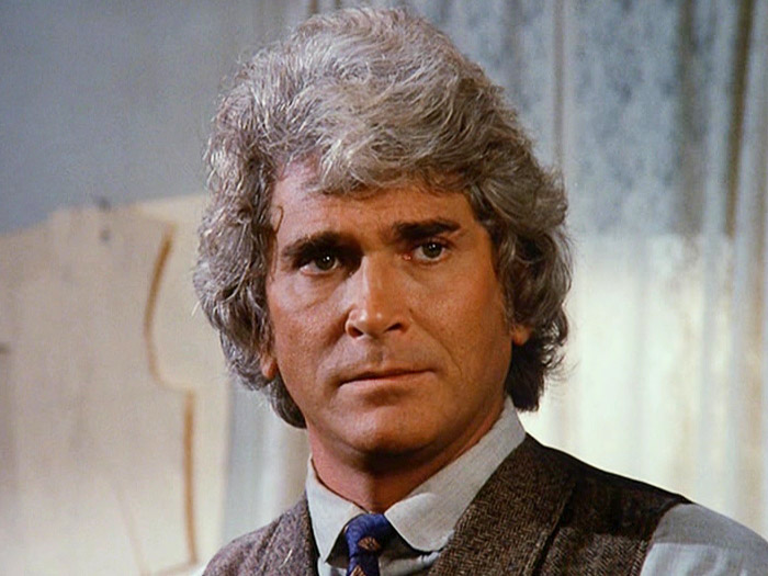 A graying Charles Ingalls, sales assistant